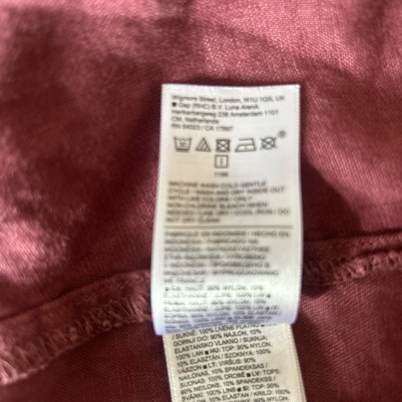 Athleta Women's Sleeveless Midi Dress Tawny Rose Baja Linen Sz S Athleisure - Picture 10 of 10